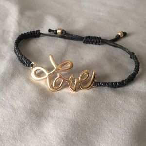 LOVE gold and black bracelet